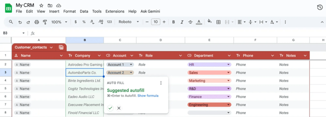 add contacts to google sheets crm